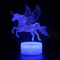3D Unicorn Lamp LED Night Light Visual Illusion 7 Colours Touch Bedroom Party/Free Shipping