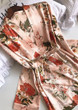 Silk Floral Printed Lingerie Sleepwear 3 Piece Set/Free Shipping