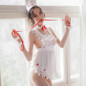 Sexy Nurse Uniform Lace Apron Costume Lingerie #JU2786