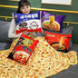 Instant Noodles Plush Pillow and Blanket Kawaii Ramen Bedroom Accessory #JU2794