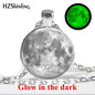 Glow in the Dark Glass Pendant Necklace