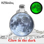 Glow in the Dark Glass Pendant Necklace
