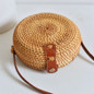 Women's Woven Rattan Straw Shoulder Bag