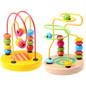 New Design Baby Colorful Wooden Mini Around Beads Wire Maze Math Toys Children Kids Toddler Educational Toy
