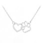 Hollow Pet Paw Prints Necklaces