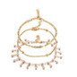 Multilayer Beads Rhinestone  Women Anklet