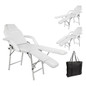 75" Adjustable Salon SPA Pedicure Massage Tattoo Therapy Bed Split Leg Chair Beauty Equipment White