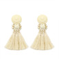 Vintage Beaded Tassel Earrings