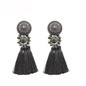 Vintage Beaded Tassel Earrings
