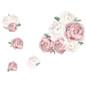 Pink White Watercolor Peony Flowers Wall Stickers