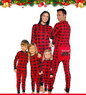 Christmas Family Pajamas Plaid Print Cartoon Bear