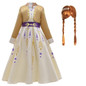 Baby Girls Dress Anna Cosplay Costume Snow Queen Elsa 2 Dresses Anna Dress for Birthday Halloween Cosplay Costume