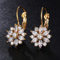 Crystal Flower Stud Earrings