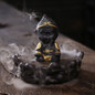 The Monkey King Backflow Incense Burner with Acrylic Windproof Cover