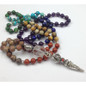 7 Chakra Stone 108 Mala/Prayer Beads Necklace with Tibetan Pendant