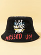 Women Letter Graphic Bucket Hat