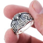 Hail Odin Mjolnir Ring - Sterling Silver