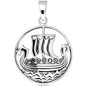 Sterling Silver Viking Ship Pendant