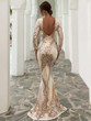Backless Sequin Mermaid Prom Dress