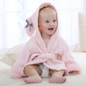 Baby Hooded Cotton Robe - Pink Sheep