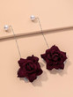 Faux Pearl Decor Flower Drop Earrings