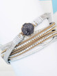 1pc Stone & Rhinestone Decor Layered Bracelet