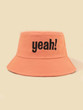 Orange Letter Graphic Bucket Hat