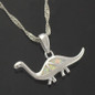 Fire Opal Brachiosaurus Necklace