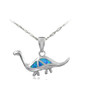 Fire Opal Brachiosaurus Necklace