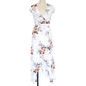 Long Summer Beach Dress Women Sexy Deep V Floral Chiffon Maxi Dress Front Split