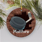 Personalized Hockey Ceramic Holiday Ornament