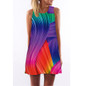 Print Sleeveless O neck Casual Loose Mini Chiffon Dress