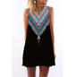 Print Sleeveless O neck Casual Loose Mini Chiffon Dress