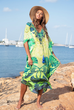 Leaves Print Bikini Beach Cover up Tunics
