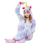 Rainbow Star Unicorn Animal Cosplay Costume Onesie Pajamas