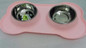 Super Design Steel Dog Bowl With No Spill Non-Skid Silicone Mat