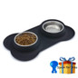 Super Design Steel Dog Bowl With No Spill Non-Skid Silicone Mat
