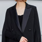 Double-breasted lapel collar cloak