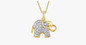 Diamond Accent Elephant Pendant