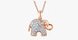 Diamond Accent Elephant Pendant