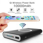 Qi Wireless Charger - 10000mAh Universal Portable Power Bank For iPhone & Android