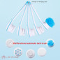 5 In 1 Electric Bath Shower Brush Exfoliation Spin Spa Massage Body Clean Brush Electric Massage Multi-Function Bath Brush Tool