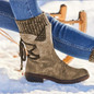 Mid-Calf Boots Flock Winter Ladies Fashion Snow Boots Shoes