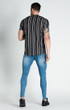 Casual Men T-shirt Stripe Streetwear