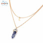 Multilayer Irregular Crystal Opals Pendant Necklace Choker Chain