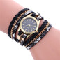 Red Bohemian Style  Fashion Weave Leather Bracelet Lady  Wrist Watch