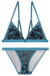 Sexy Triangle Cup Teal Lace Lingerie Set
