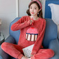 2020 Autumn Winter Warm Flannel Women Pyjamas Sets Thick Coral Velvet Long Sleeve Cartoon Sleepwear Thin Flannel Pajamas Set
