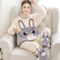 2020 Autumn Winter Warm Flannel Women Pyjamas Sets Thick Coral Velvet Long Sleeve Cartoon Sleepwear Thin Flannel Pajamas Set