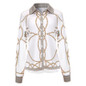 Women's Vintage Long Sleeve Blouse w/ Chain Print